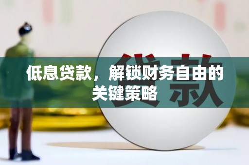偏关低息贷款，解锁财务自由的关键策略