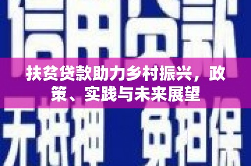 偏关扶贫贷款助力乡村振兴，政策、实践与未来展望