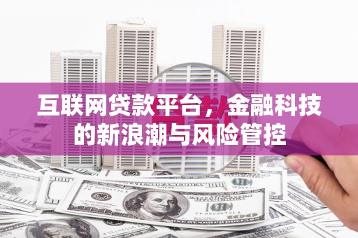偏关互联网贷款平台，金融科技的新浪潮与风险管控