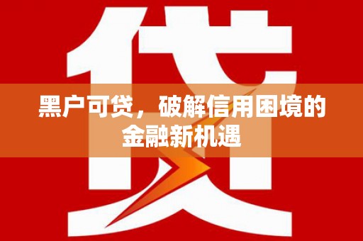 偏关黑户可贷，破解信用困境的金融新机遇